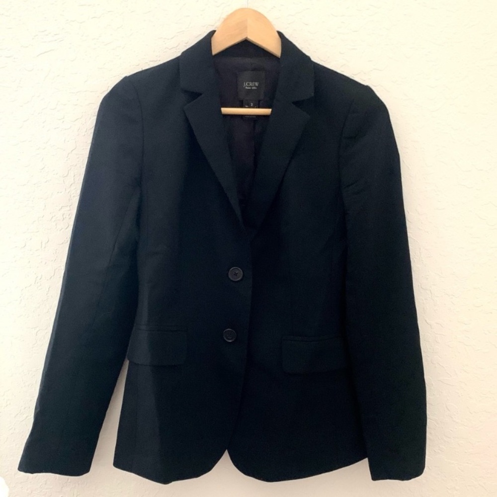 J.Crew Black Wool Super 120s Blazer - Picture 2 of 13